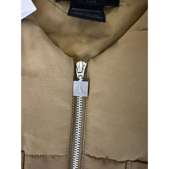 Nike Jordan Women's Quilted Vest Brown Kelp FB5192-395 Loose Fit Size Large NWT - Picture 4 of 12